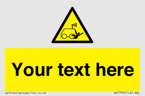 Custom warning run over by operator controlled machine